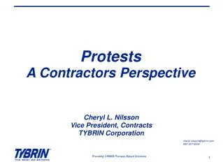 Protests A Contractors Perspective