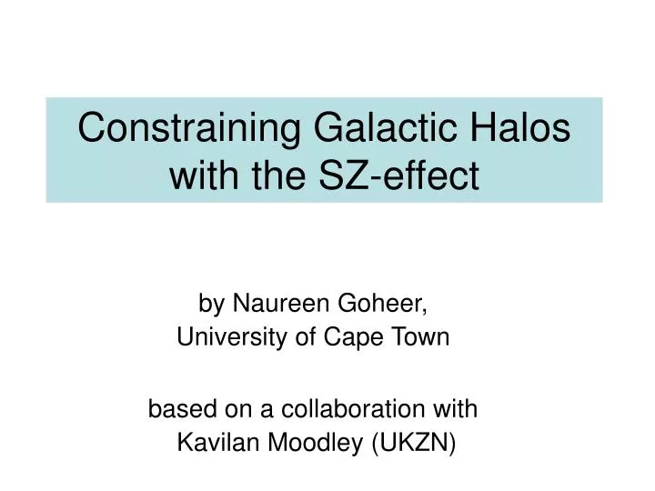 constraining galactic halos with the sz effect