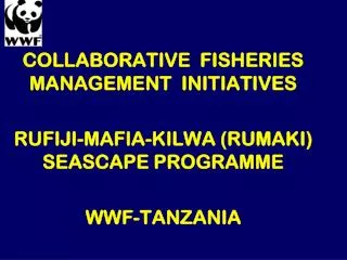 COLLABORATIVE FISHERIES MANAGEMENT INITIATIVES RUFIJI-MAFIA-KILWA (RUMAKI) SEASCAPE PROGRAMME