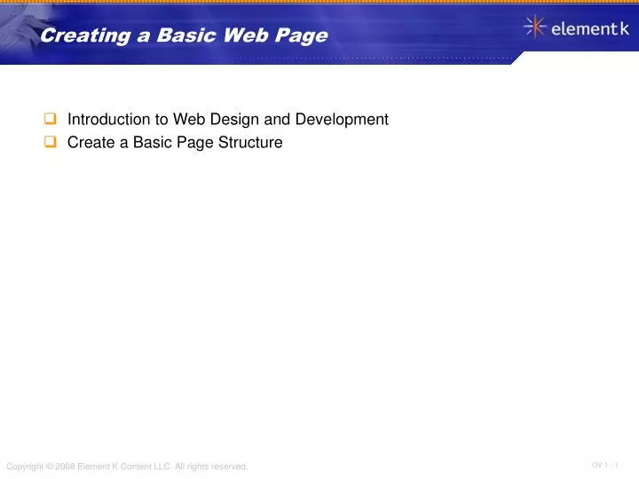 creating a basic web page