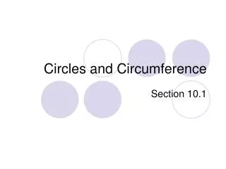 circles and circumference