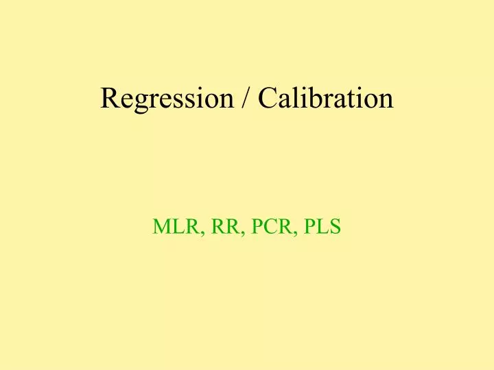 regression calibration