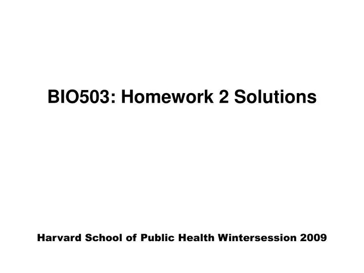 bio503 homework 2 solutions