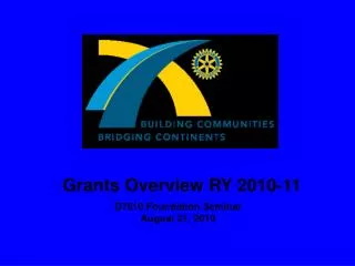 Grants Overview RY 2010-11