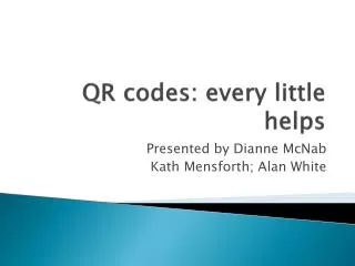 QR codes: every little helps