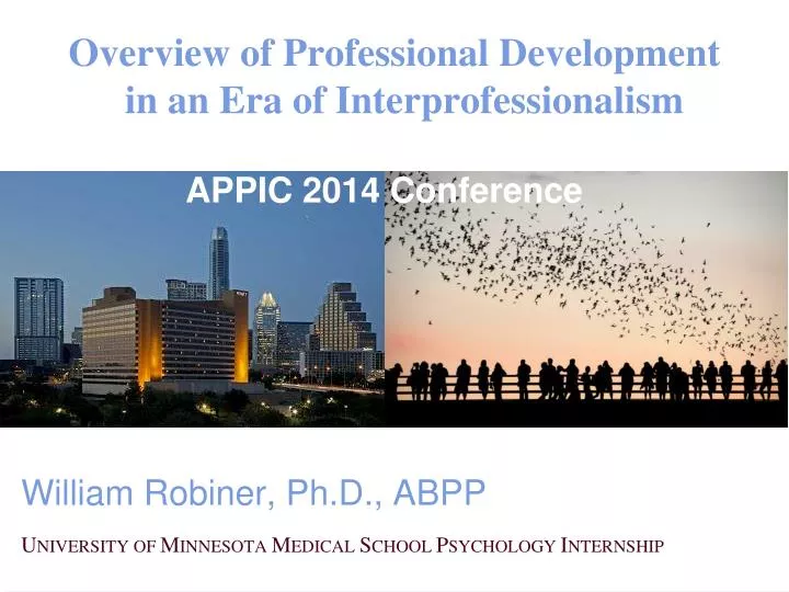 overview of professional development in an era of interprofessionalism