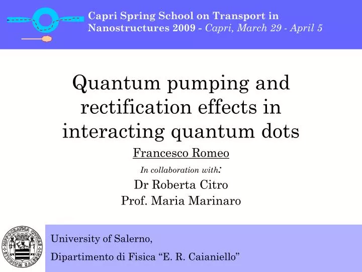 quantum pumping and rectification effects in interacting quantum dots