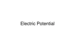 Electric Potential