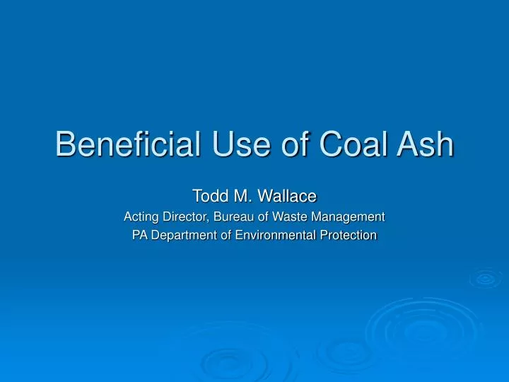 beneficial use of coal ash