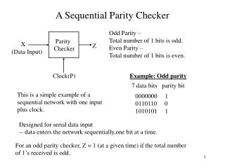 A Sequential Parity Checker
