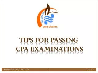 TIPS FOR PASSING CPA EXAMINATIONS