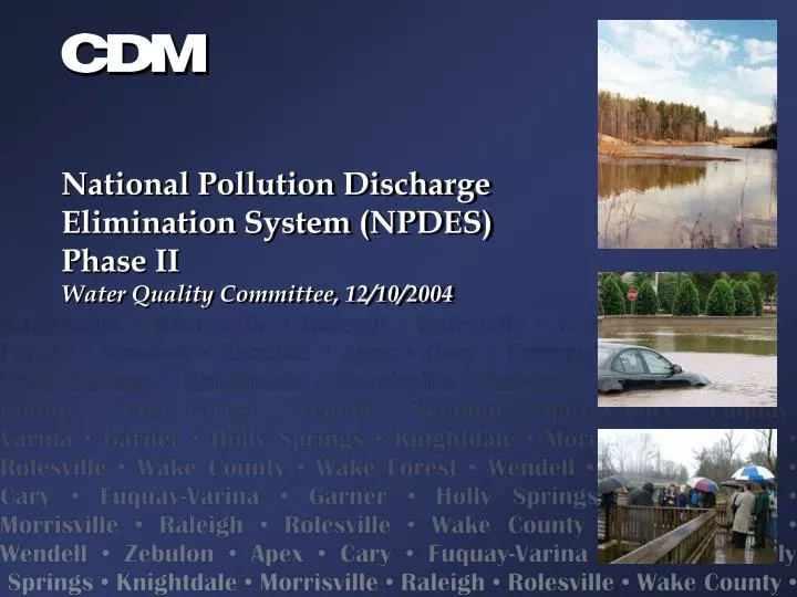national pollution discharge elimination system npdes phase ii water quality committee 12 10 2004