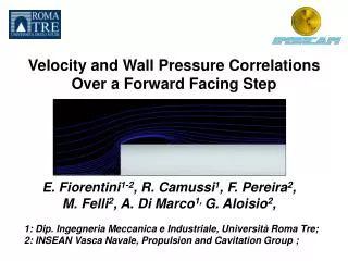 Velocity and Wall Pressure Correlations Over a Forward Facing Step