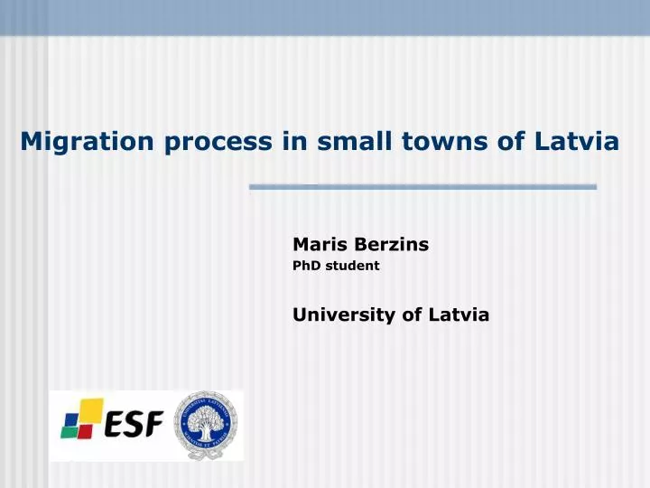 migration process in small towns of latvia