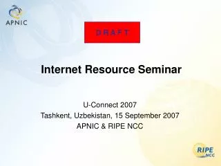 Internet Resource Seminar