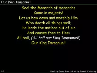 Our King Immanuel