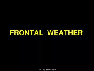 FRONTAL WEATHER