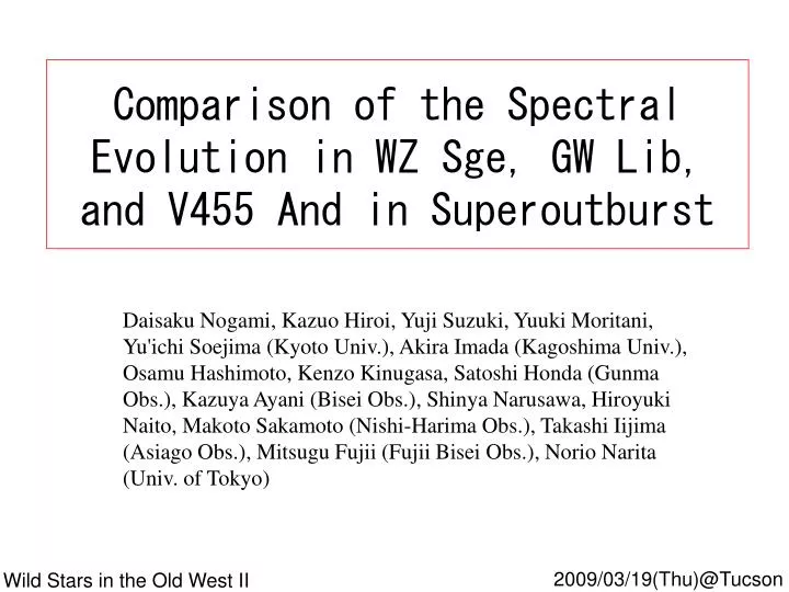 comparison of the spectral evolution in wz sge gw lib and v455 and in superoutburst
