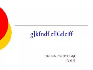 g kfndf zflgtlziff