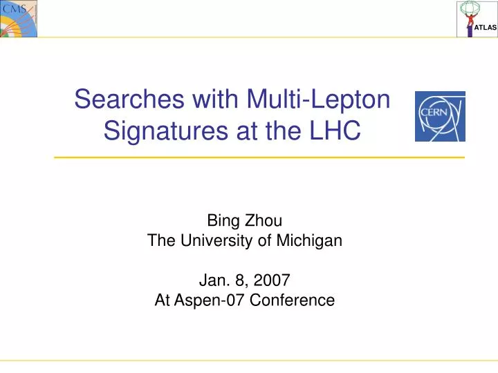 searches with multi lepton signatures at the lhc