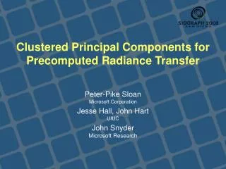 Clustered Principal Components for Precomputed Radiance Transfer