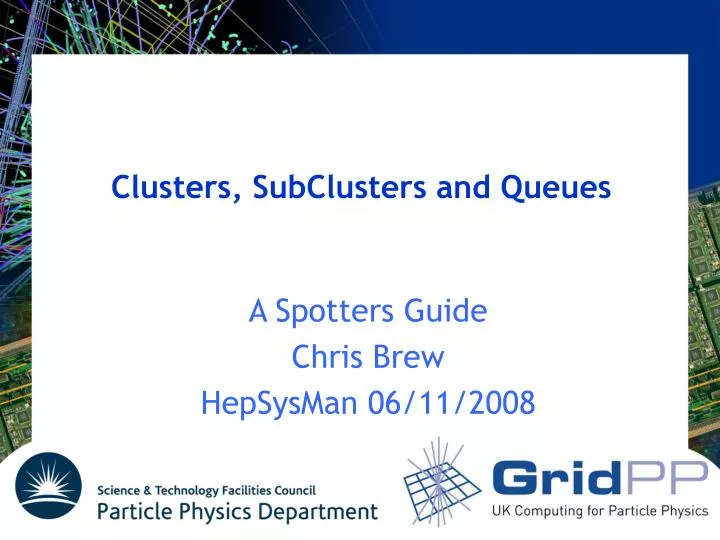 clusters subclusters and queues