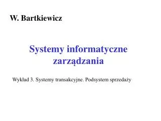 systemy informatyczne zarz dzania