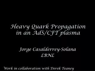 Heavy Quark Propagation in an AdS/CFT plasma