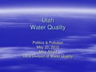 Utah Water Quality