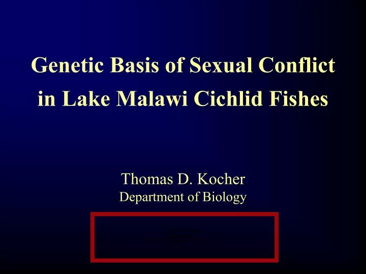 genetic basis of sexual conflict in lake malawi cichlid fishes