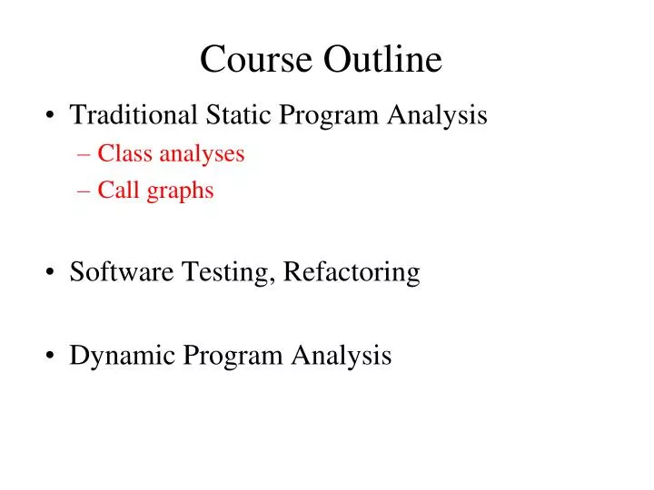 course outline