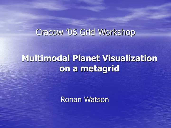 cracow 06 grid workshop