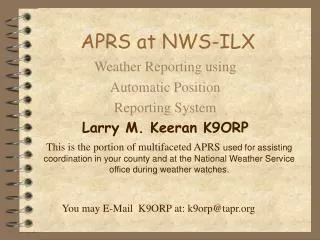 APRS at NWS-ILX