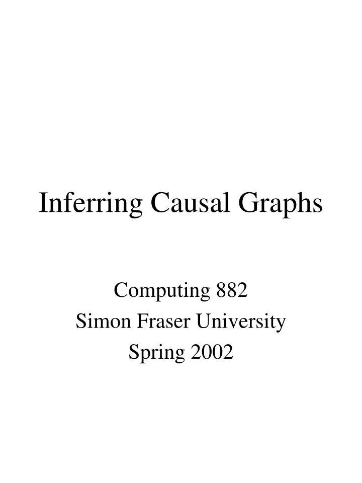 inferring causal graphs