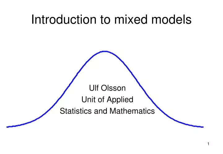 introduction to mixed models
