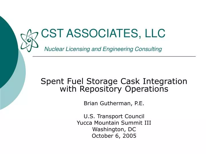 cst associates llc nuclear licensing and engineering consulting
