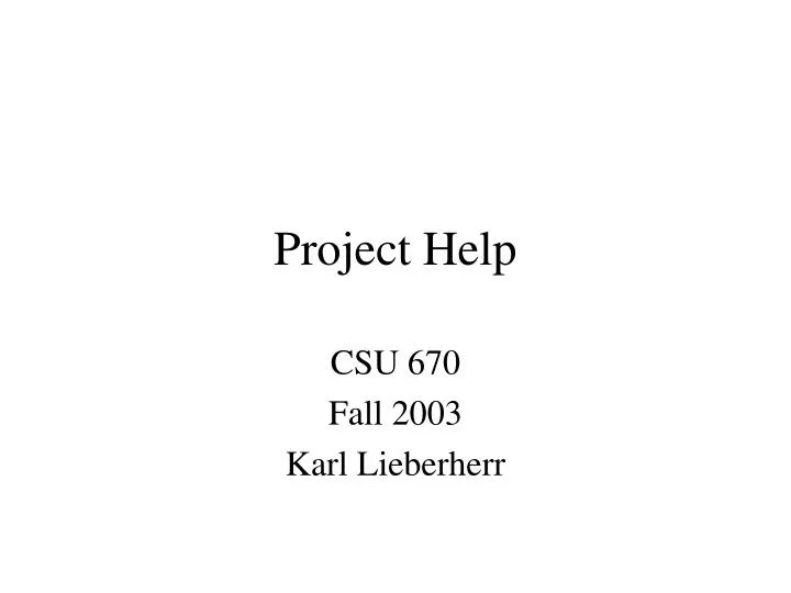 project help
