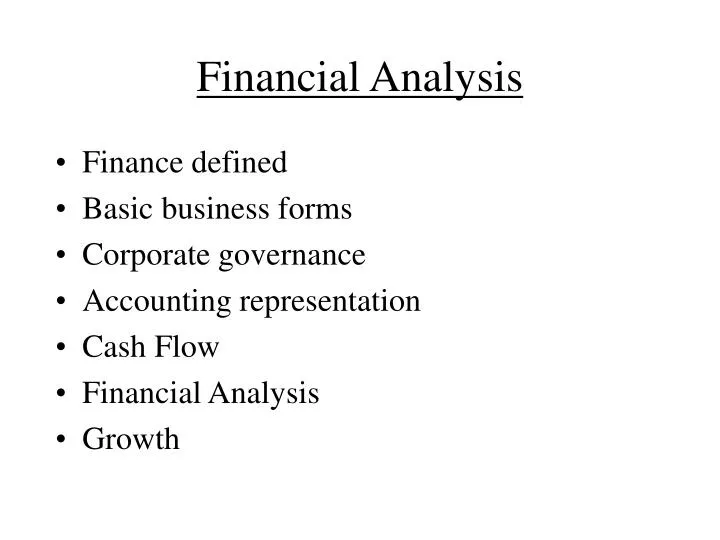 financial analysis