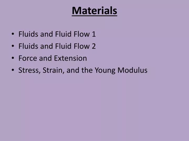 materials