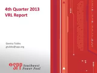 4th Quarter 2013 VRL Report