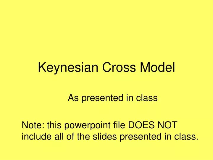 keynesian cross model