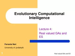 Evolutionary Computational Intelligence