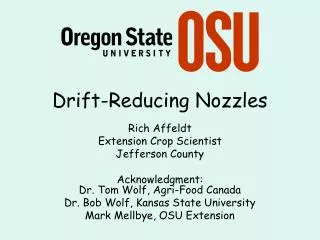 Drift-Reducing Nozzles