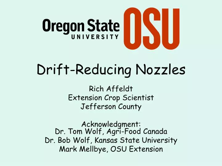 drift reducing nozzles