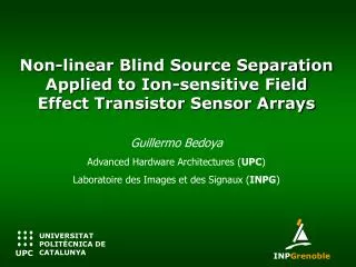 Non-linear Blind Source Separation Applied to Ion-sensitive Field Effect Transistor Sensor Arrays