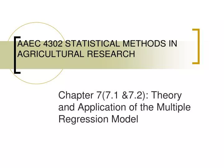 aaec 4302 statistical methods in agricultural research