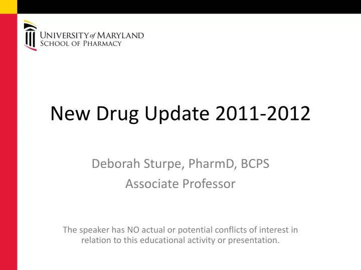 new drug update presentation