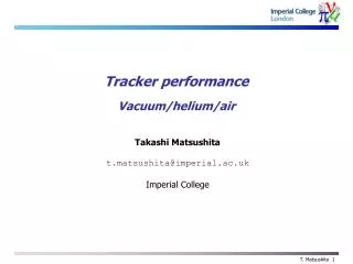 Tracker performance