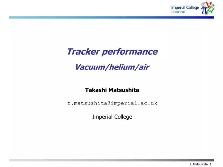 tracker performance