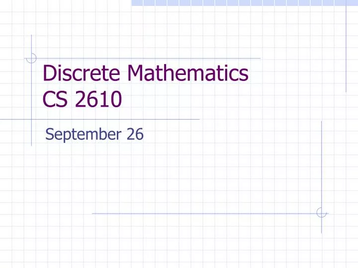 discrete mathematics cs 2610